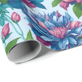 Blumenmuster: Dahlienzauber -  ラッピングペーパー (ロールコーナー)