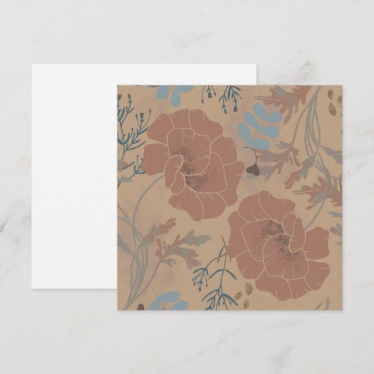 Blumenmuster, Mocha mousse Farbe (正面/裏面)