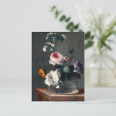 Blumenstillleben by Johann Baptist Drechsler ポストカード (スタンド正面)