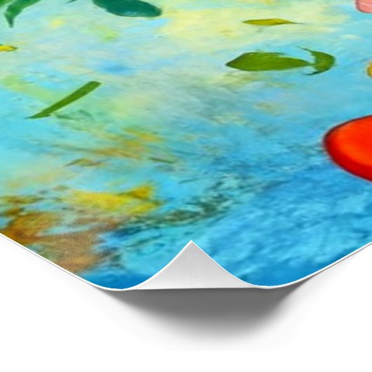 Blumenstrauß in Vase ポスター (コーナー)