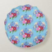 Blumenstrauss Light Blue ラウンドクッション (裏面)