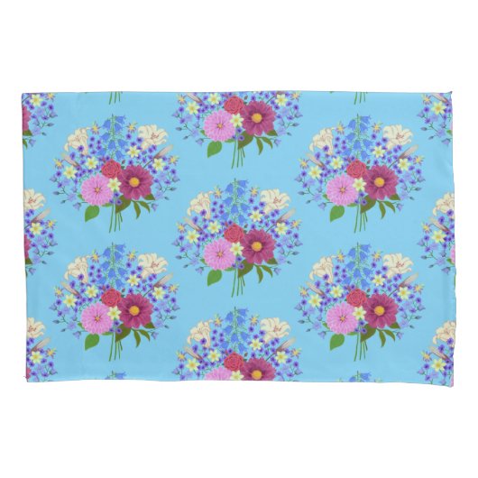 Blumenstrauss Light Blue 枕カバー (正面)