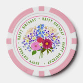 Blumenstrauss Pink Poker Chips For Birthdays ポーカーチップ (正面)