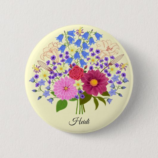 Blumenstrauss Yellow Button 缶バッジ (正面)