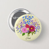 Blumenstrauss Yellow Button 缶バッジ (正面&裏面)