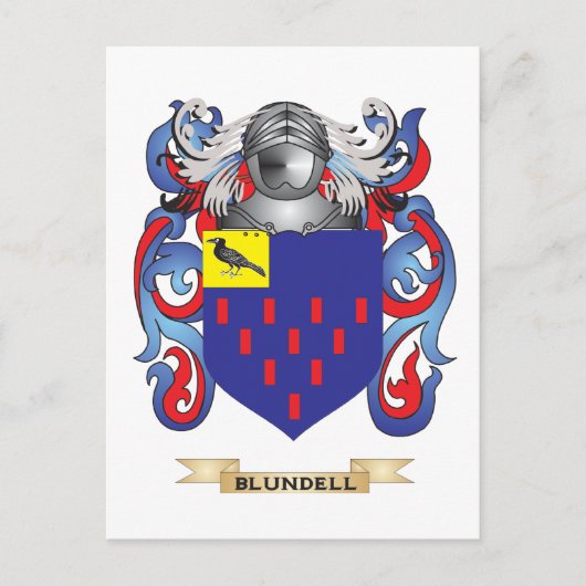 Blundell Coat of Arms (家紋) ポストカード (正面)