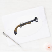 Blunderbuss Firearmスタンプ 楕円形シール (封筒)