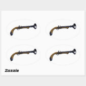 Blunderbuss Firearmスタンプ 楕円形シール (シート)