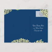 Blurberry Hydrangea RSVPポストカード インビテーションポストカード (裏面)