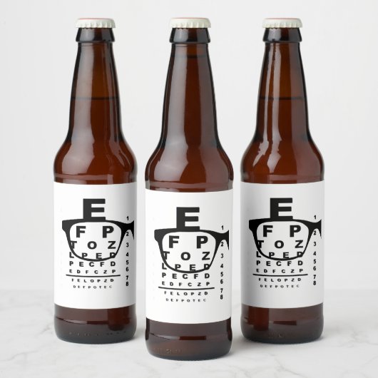 Blurr Eye Test Chart ビールラベル (ボトル)