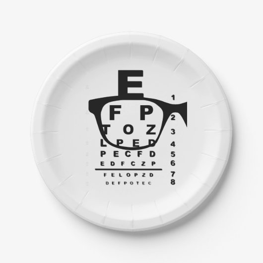 Blurr Eye Test Chart ペーパープレート (正面)