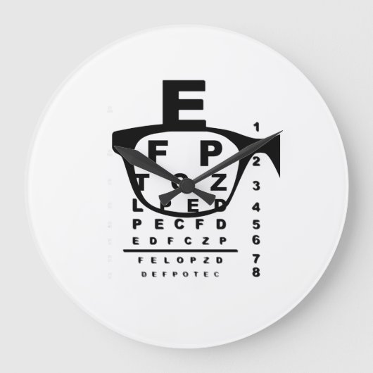 Blurr Eye Test Chart ラージ壁時計 (正面)