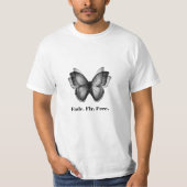 Blurred Butterfly – Abstract Motion Tee T-Shirt Tシャツ (正面)