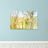 Blurred Forest Landscape with River キャンバスプリント (インサイチュ (ウッドフロア))