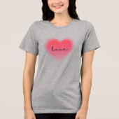 Blurred Pink Heart Love Graphic T-Shirt トライブレンドＴシャツ (正面)