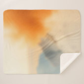 Blurry Art Neutral Warm Abstract シェルパブランケット (正面(横))