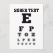Blurry Eye Chart Drunk Test Sober ポストカード (正面)