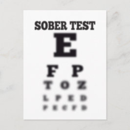 Blurry Eye Chart Drunk Test Sober ポストカード