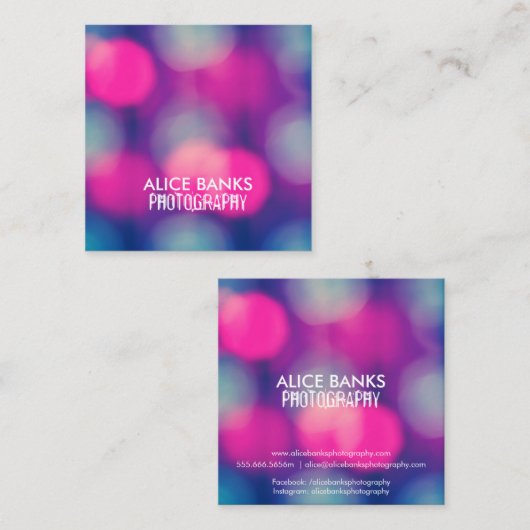 Blurry Lights名刺 スクエア名刺 (正面/裏面)