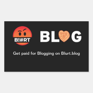 Blurt.blogでブログの支払いを受ける 長方形シール