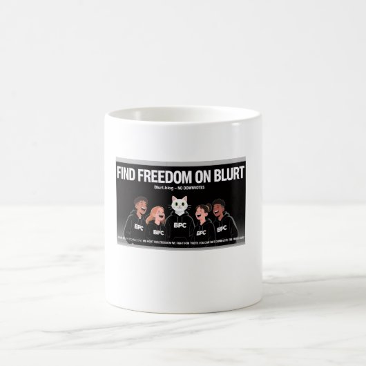 Blurt Cup Magで自由を見つける コーヒーマグカップ (中央)