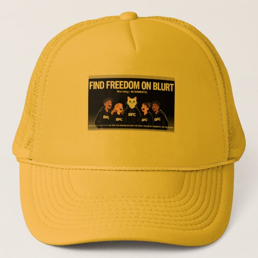 Blurt Trucker Hatで自由を見つける キャップ (正面)