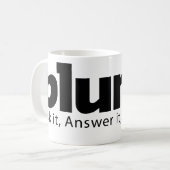 Blurtitの白のマグ コーヒーマグカップ (正面左)