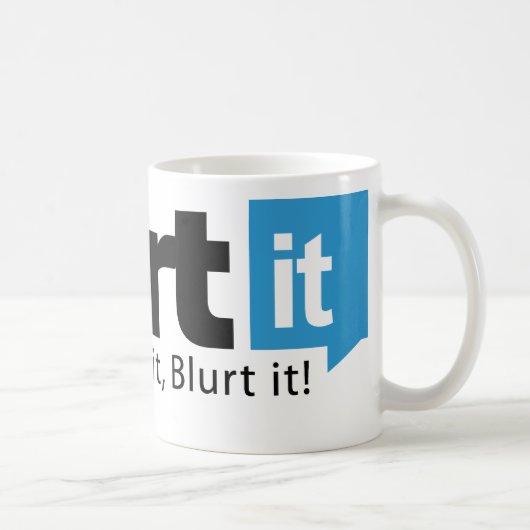 Blurtitの白のマグ コーヒーマグカップ (右)