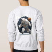 blusa branca masculina basketball  スウェットシャツ (裏面)