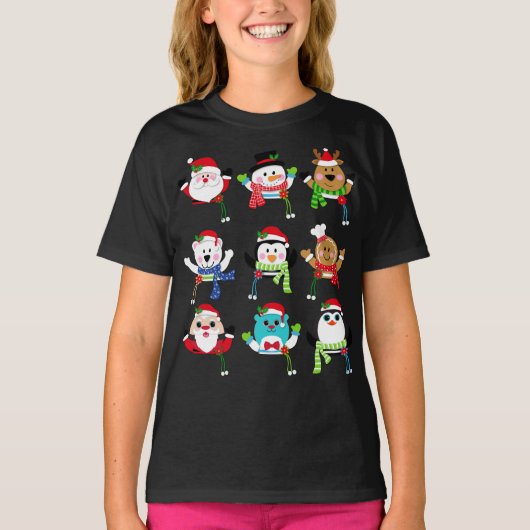 Blusa camiseta feminina de Natal Tシャツ (正面)