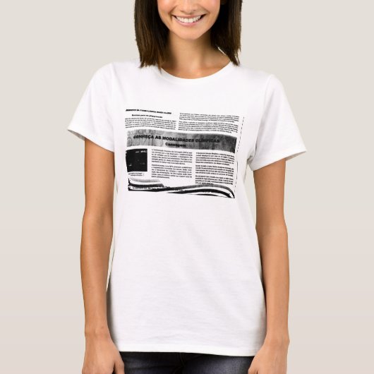 Blusa Estampa de Jornal Tシャツ (正面)