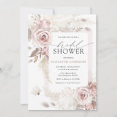 Blush  ダスティーローズ フラワーブライダルシャワー 招待状 (正面)