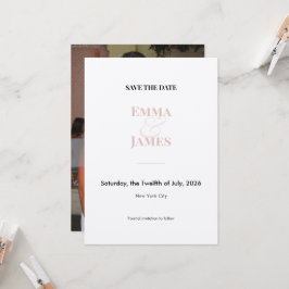 Blush Ampersand Photo Save the Date | ウェディング 招待状