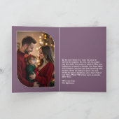 Blush and Berry Fun Retro Christmas Photos シーズンカード (内部)