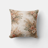 Blush and Cream Boho Pampas Bouquet クッション (正面)