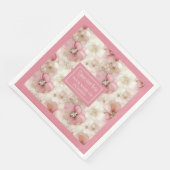 Blush and Gold Napkinс Personalized Elegant Table (コーナー)