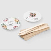 Blush and Ivory Rose Floral Wedding ハンドファン (組立なし)