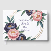 Blush and Navy Blue Wedding ゲストブック (正面)