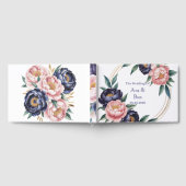 Blush and Navy Blue Wedding ゲストブック (全面)