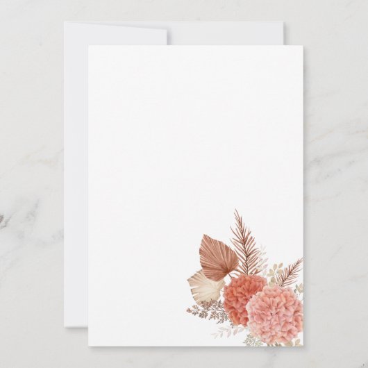 Blush and Pink Bear Baby Shower 招待状 (裏面)