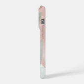 Blush and Sage Botanical Abstract – Soft Modern  iPhoneケース (左側面)