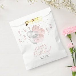 Blush and Silver Balloons Birthday  フェイバーバッグ