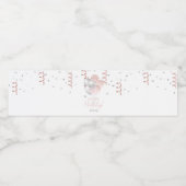 Blush and Silver Balloons Birthday  ペットボトルラベル (シングルラベル)