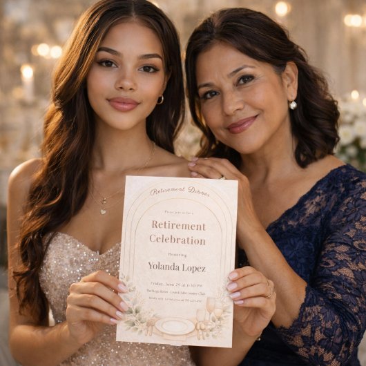 Blush Arch Retirement Invitation 招待状