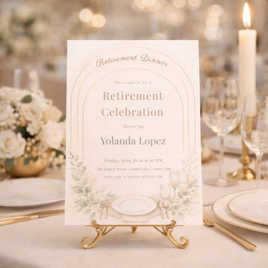 Blush Arch Retirement Invitation 招待状