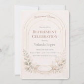 Blush Arch Retirement Invitation 招待状 (正面)