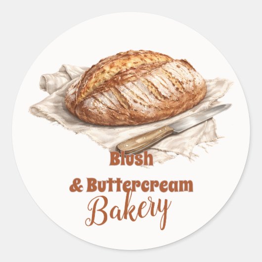 Blush Artisan Bread Bakery Business ラウンドシール (正面)