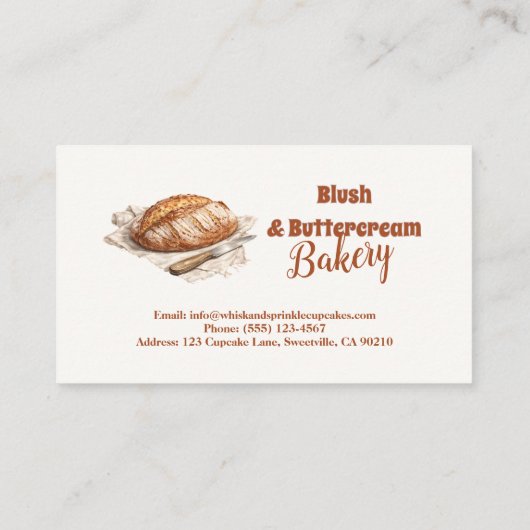 Blush Artisan Bread Bakery Business 名刺 (裏面)