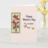 Blush Aunt Mothers Day Card カード (黄色い花)