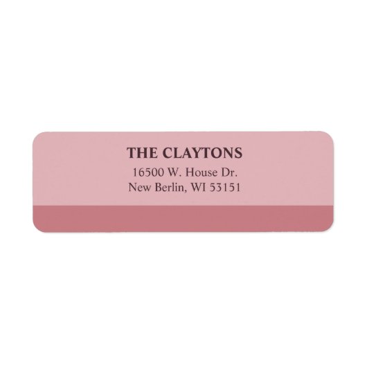 Blush Bar Return Address Labels ラベル (正面)